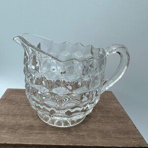 Vintage Fostoria Glass American Clear Pattern Creamer 3" Crystal Collectible